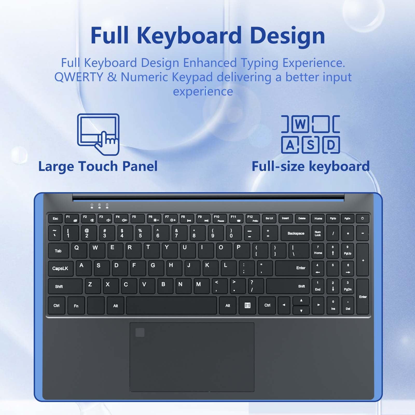 Notebook 15,6 Pollici 16GB RAM DDR4 SSD 512GB - Processore N150 (4 Core, fino a 3,6 GHz) Display IPS FHD Portatile PC Win 11 Tastiera Retroilluminata Sblocco Impronta Digitale Leggero e Potente