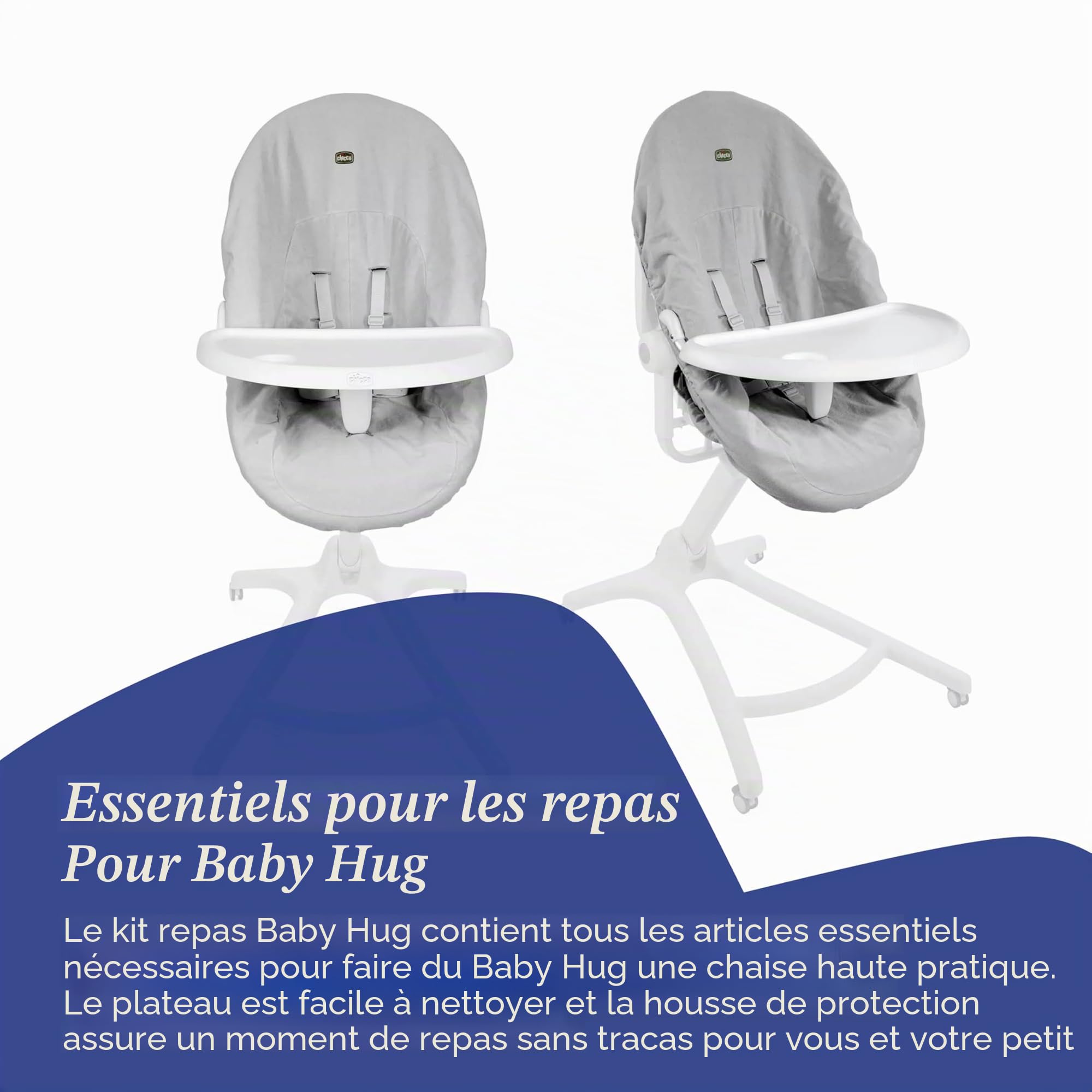 Chicco 6079381000000 Kit Repas pour Baby Huh Tablette/Protection