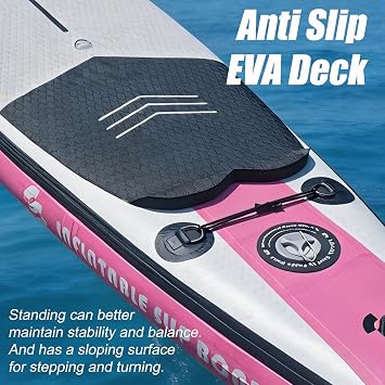Inflatable Stand Up Paddle Board, 14'x27x6 SUP Board, Anti-Slip EVA Pad, Portable Backpack, Pump, Inflatable Paddleboard for Adult & Youth, All Skill Levels, Maximum Load 150KG