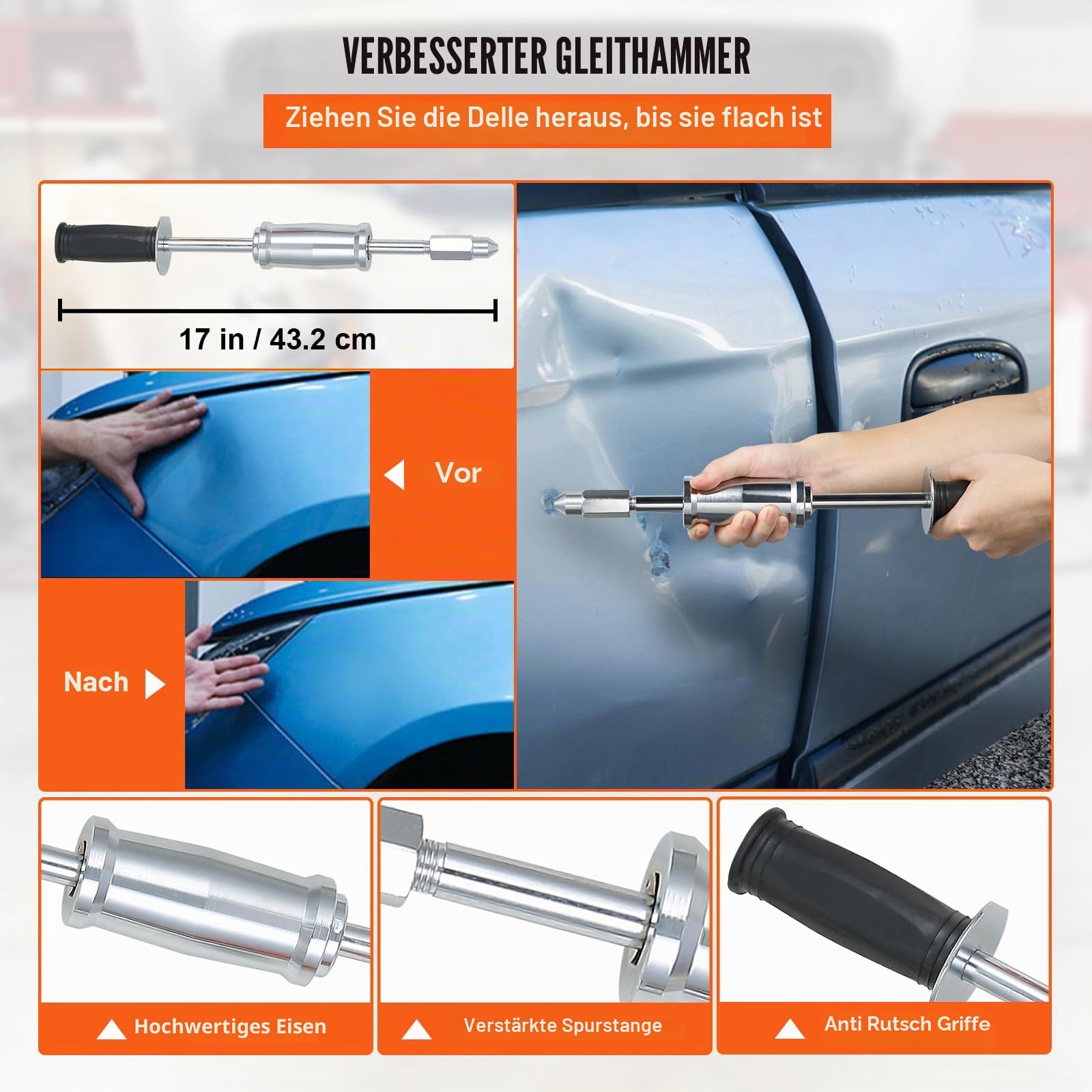 VEVOR Ausbeulspotter 800 VA 220 V 1600 A Ausbeul-Set Dellenlifter Punktschweißgerät IP22 Wasserdicht inkl. verschiedener Elektroden Ausbeulwerkzeug zur professionellen Reparatur von Kfz Karosserien