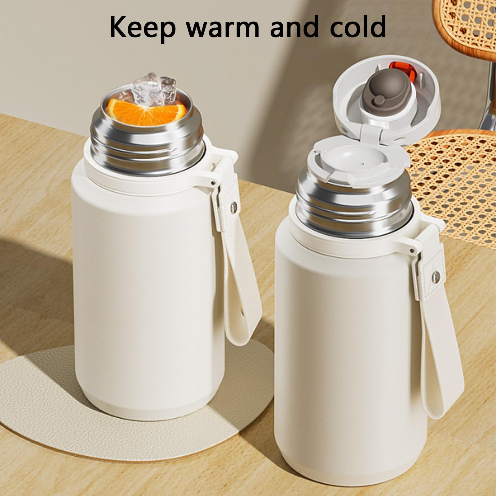 600ml / 20oz, Borraccia Termica, Termos Caffè, Antigoccia e Portatile, con Infusore per Tè, Ideale per Escursioni, Lavoro, Sport e Viaggi
