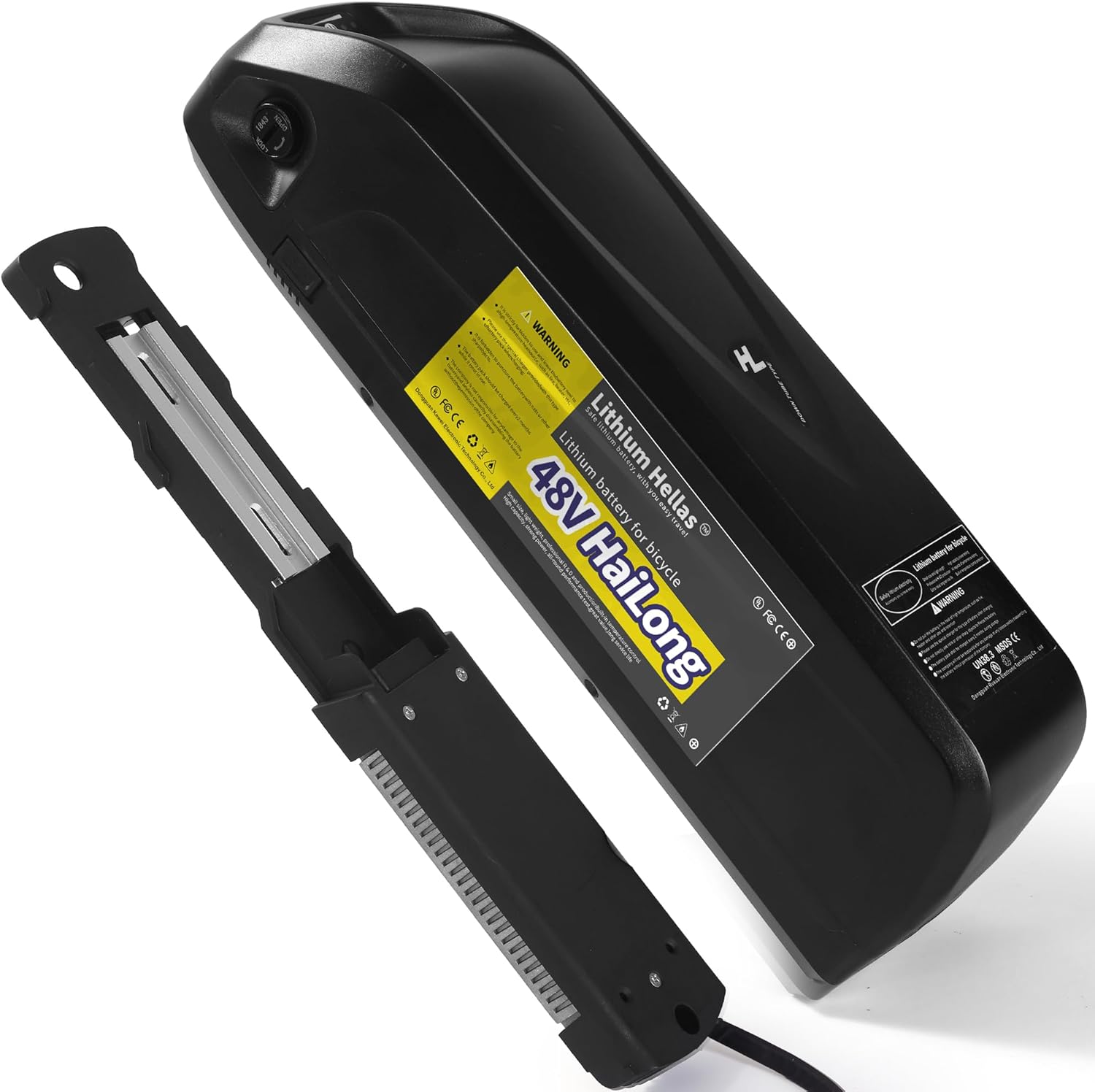 1 Pack 48V 17.5Ah Ebike Battery, 48V Electrical Bike Battery with 2A Quick Charger, 30A BMS, USB Port, Security Lock (US Inventory)