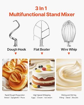 Happybuy Commercial Food Mixer 30Qt 1100W 3 Speeds Adjustable 105/180/408 RPM Heavy Duty 110V