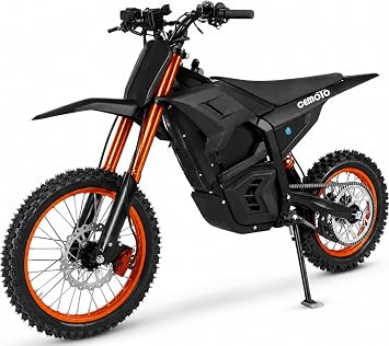 Electric Dirt Bike for Teens Adults - 6000W 53 Mph Motor,60 Miles Range 72V 25AH Battery,17"/14" Tires Dual Disc Braking & Full Suspension Electric Motorcycle