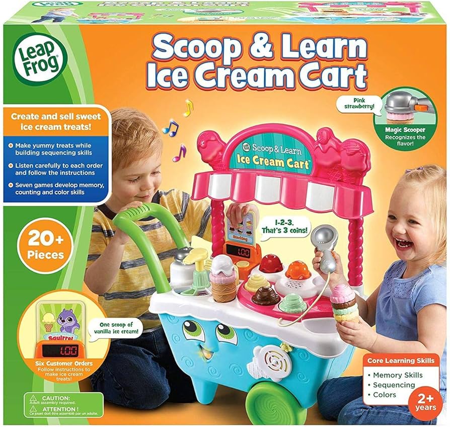 【新品未使用】LeapFrog scoop&Learnアイスクリームカート Amazon.com: LeapFrog Scoop and Learn Ice Cream Cart : Toys & Games