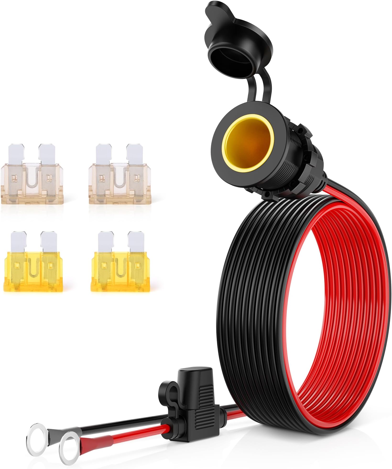 CERRXIAN 12V/24V Fixed Thread Cigarette Lighter