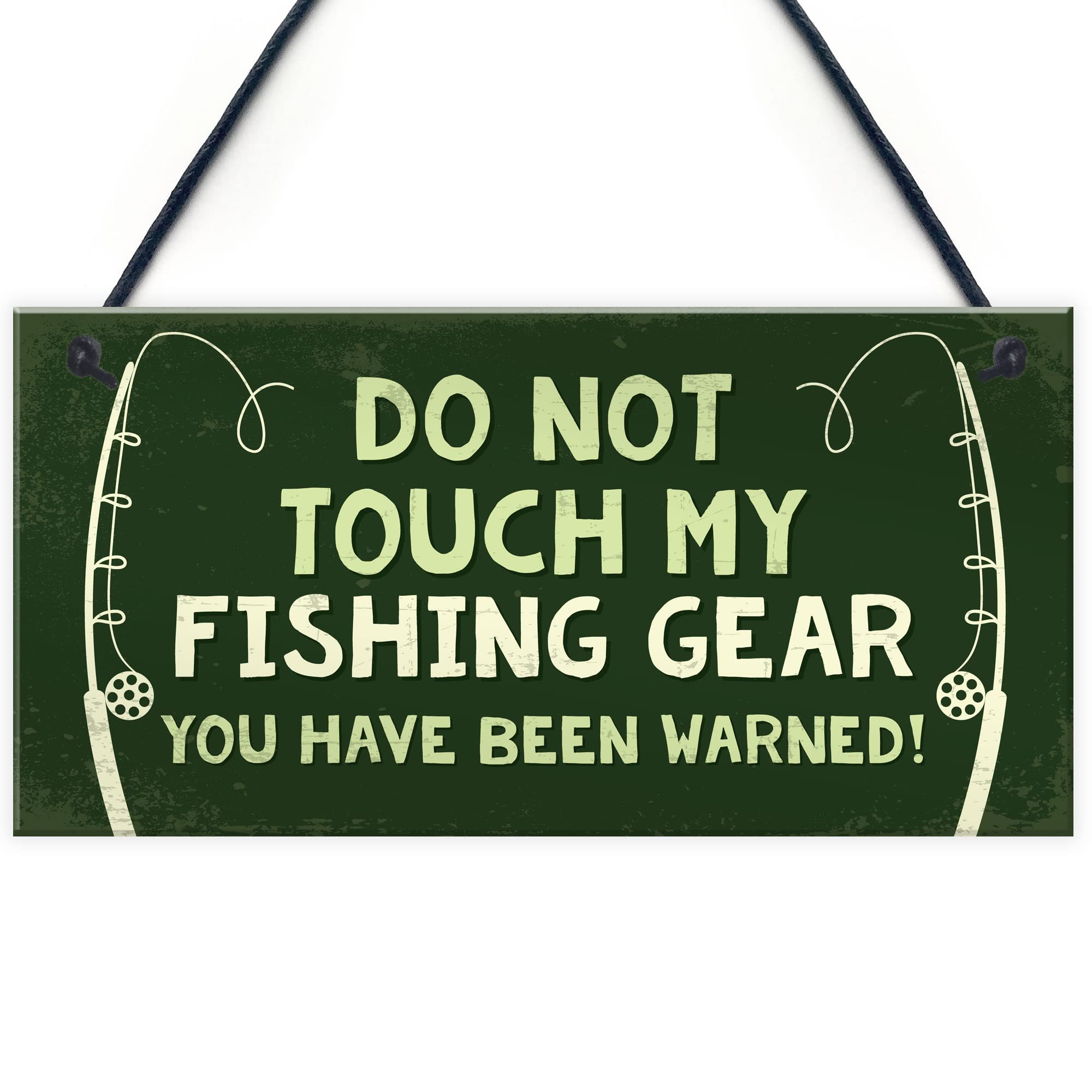 Red Ocean Novelty Fishing Sign Gift For Fisherman Funny Birthday Gifts For Fishing Enthusiast Gift For Men Dad Grandad Him