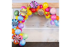 GIHOO Giant Rainbow Candy Land Balloons Garland Arch Decoration Kit