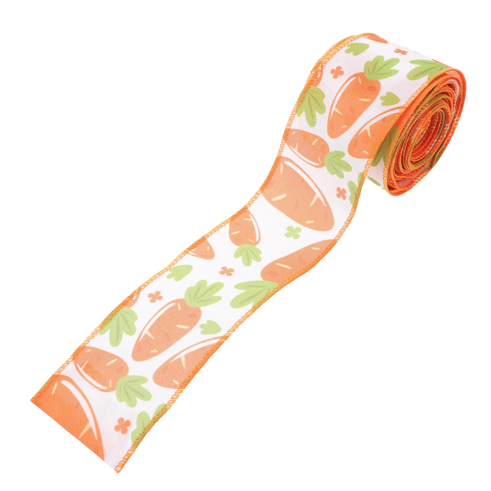 Healeved 5 Stück Buntes Osterband mit Drahtkante 6,35cm Breit aus Polyester und Eisen Vielseitiges Dekoband für Ostern und Geschenkverpackungen bei Frühlings und Festtagsfeiern