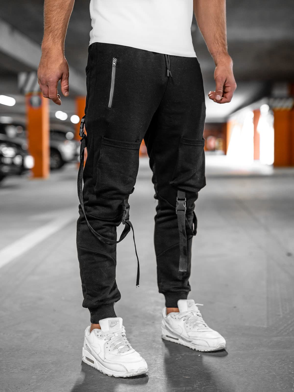 BOLF Hombre Pantalón Deportivo Pantalones De Chándal Cargo Combate Pantalones Holgados Running Entrenamiento Fitness Jogging Estilo Urbano 6F6
