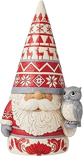Enesco Jim Shore Heartwood Creek Nordic Noel Gnome Indoor or Outdoor Statue Figurine, 20.25 Inch, Multicolor