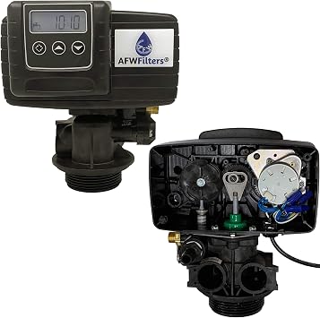 AFWFilters Whole House Water Softener System - Fleck 5600sxt Digital Meter with 64,000 Grain, Includes Bypass Valve & Brine Tank with Safety Float