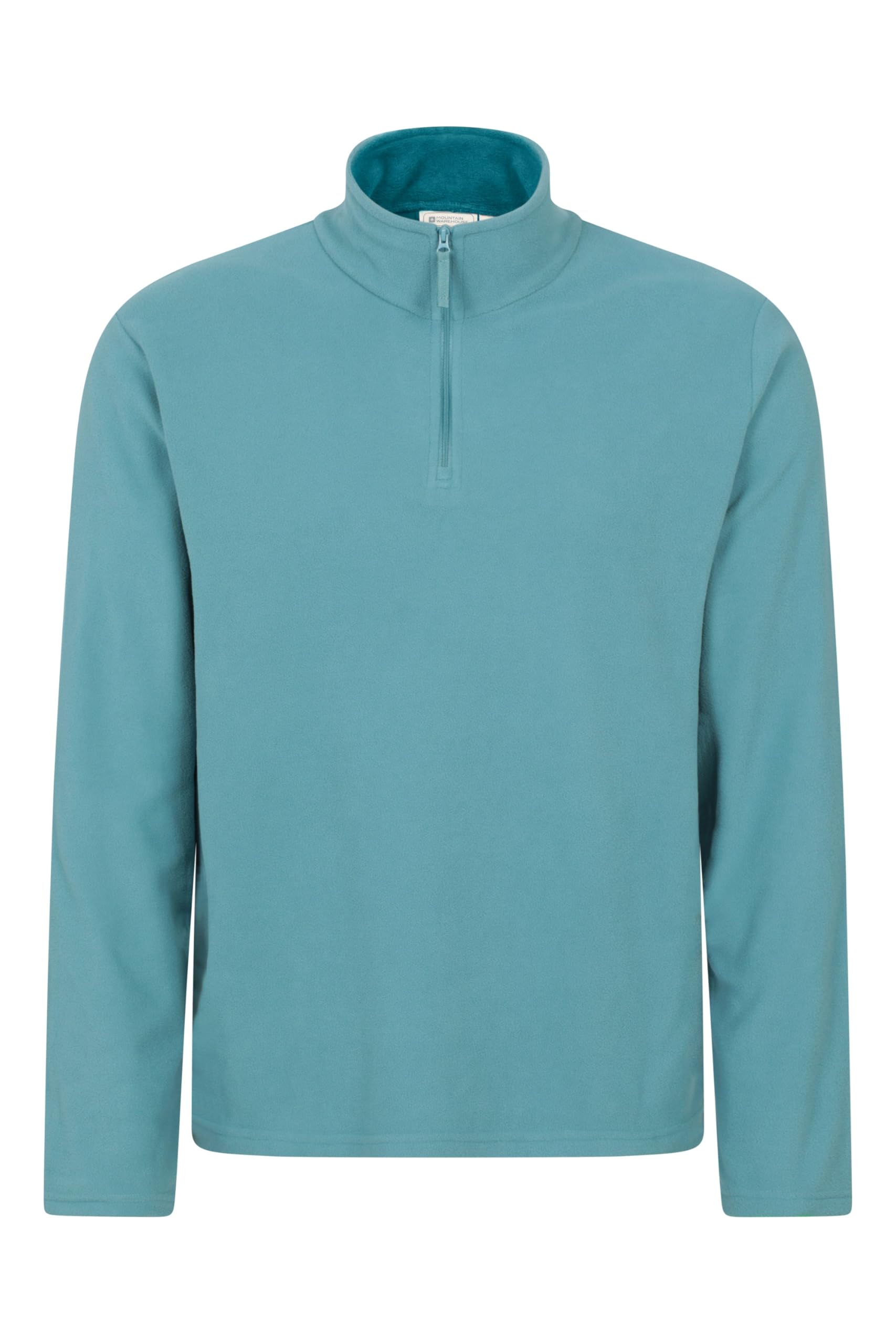 Mountain Warehouse Men's Bright Blue Camber Ii Half-Zip Fleece - Lightweight & Quick Dry, Breathable Antipill Microfleece - For Spring Summer, Outdoors, Travelling & Hiking L