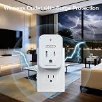 BSEED 1620 Protecteur de surgélation à simple sortie de joules, 1800W Mini Protecteur de surpression pour réfrigérateur, PC, TV, Xbox, PS5, Appareils ménagers, protecteur de tension avec LED Indicateur 120V, paquet de 4