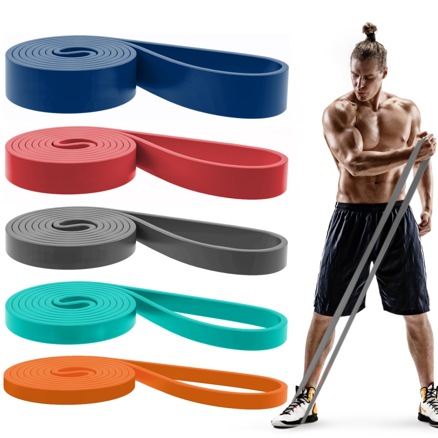 Pull Up Bands, Resistance Bands Set, Exercise Workout Bands for Men & Women, Ideal for Body Stretching, Physical Therapy and Muscle Training — Amazon image 17