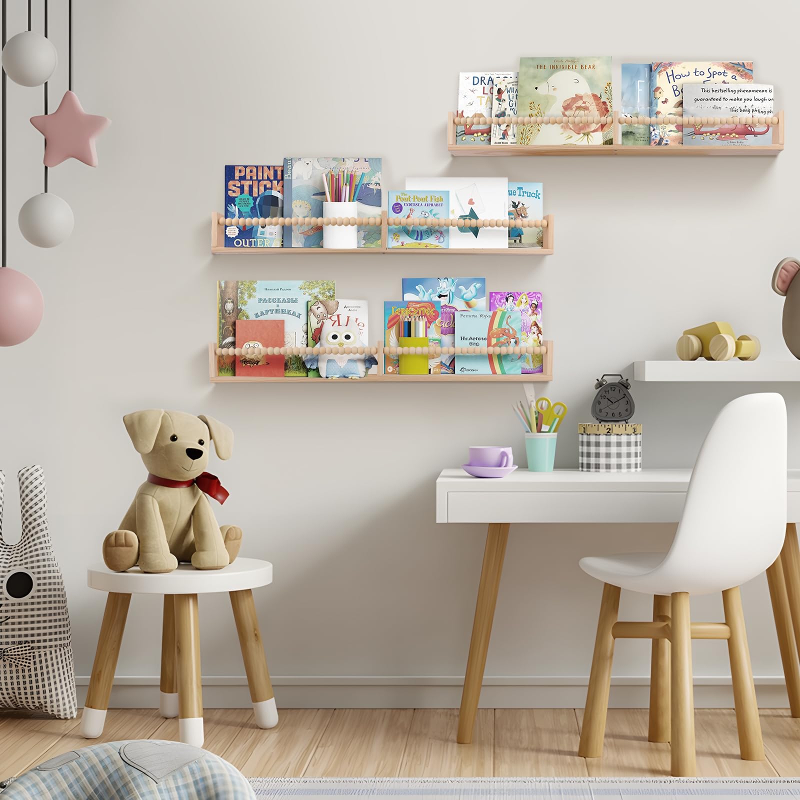 Birola Nursery Shelves - Floating Bookcases for Kids -5 Birola Nursery Shelves - Floating Bookcases for Kids -5