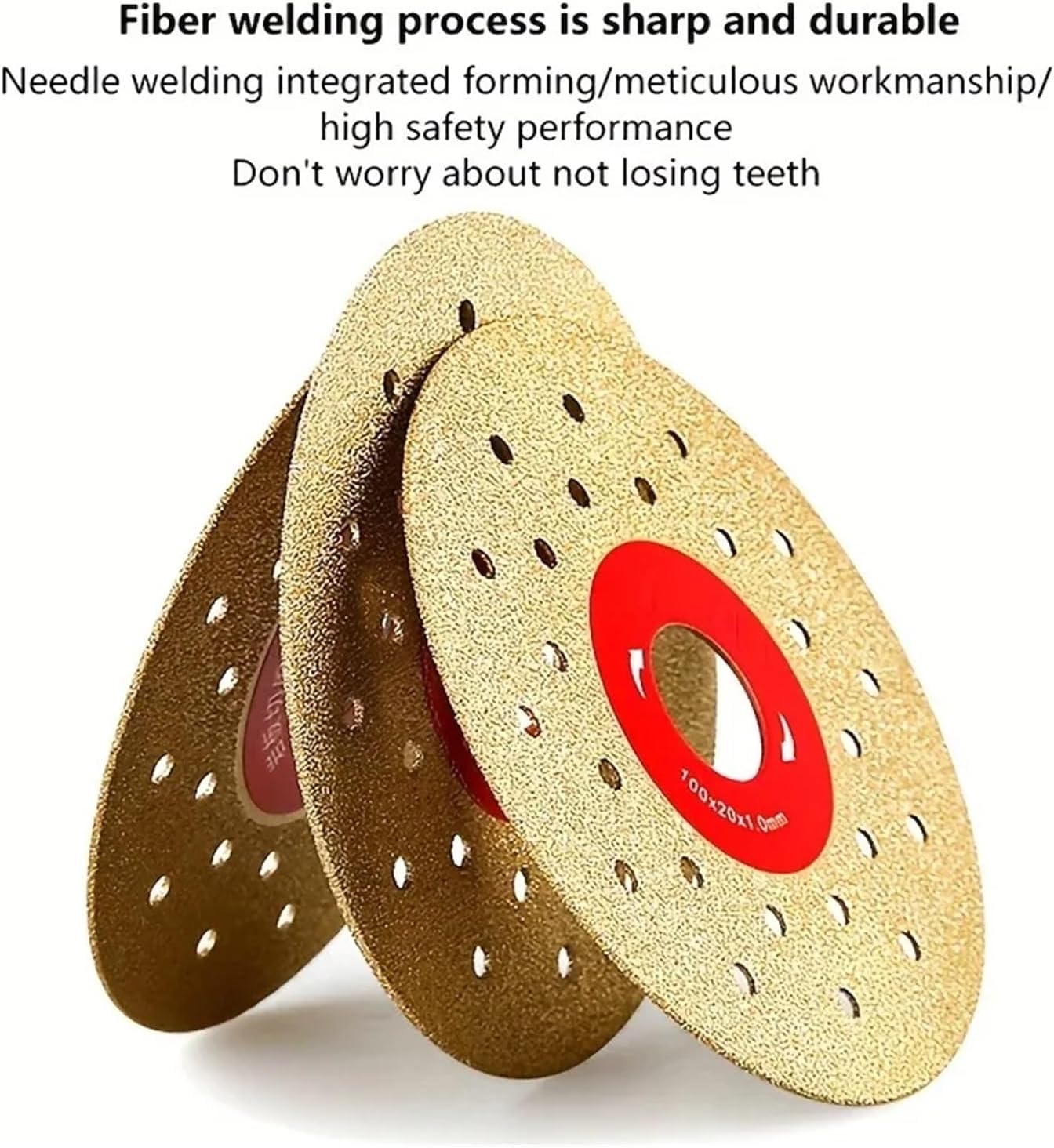 Tile Cutting Disc 1 Pcs 100mm Diamond Grinding Wheel with Double-Sided Vacuum Brazed Saw Blade