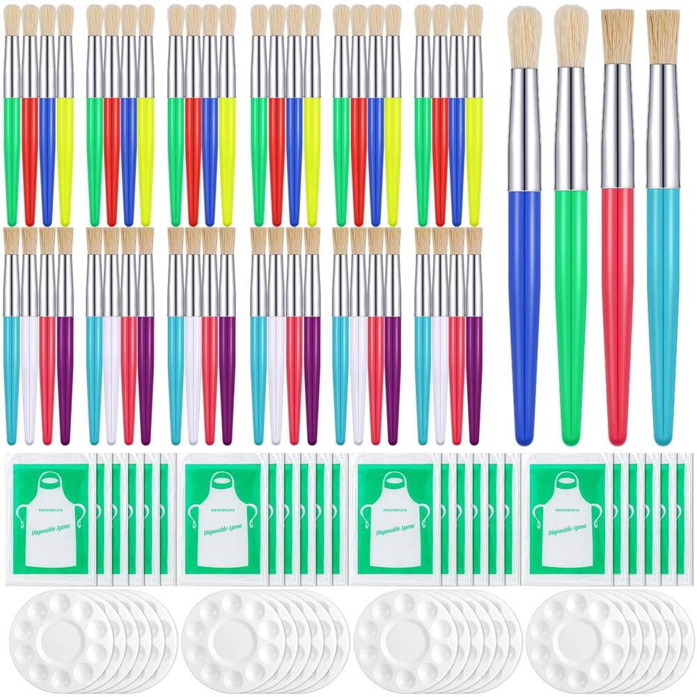 Pinceaux tout-petits et tablier pour des après-midis peinture créatifs et sans taches