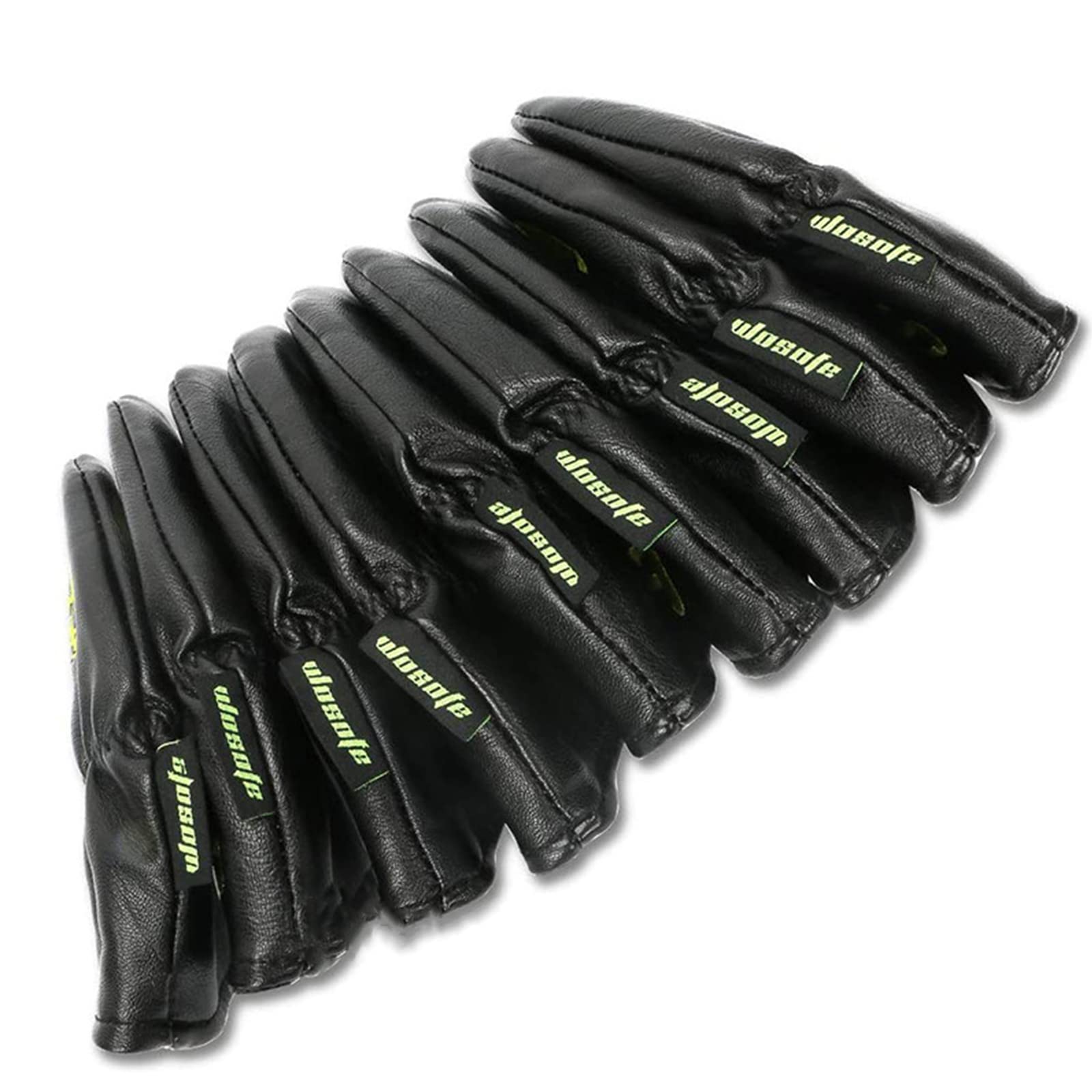 9 Pz/Set Coprimazza da Golf Copricapo in Pelle PU Cranio Ferro Copre Impermeabile Durevole Esteso Putter da Golf Protettore Accessori da Golf