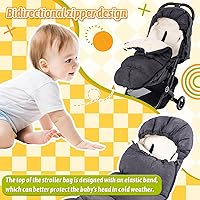Vista 9 de Waterproof &Thicken Universal Stroller Cover Winter,Stroller Footmuff Bunting Bag for Warm Strollers Muff,Stroller Accessories for Baby Sleeping Bag
