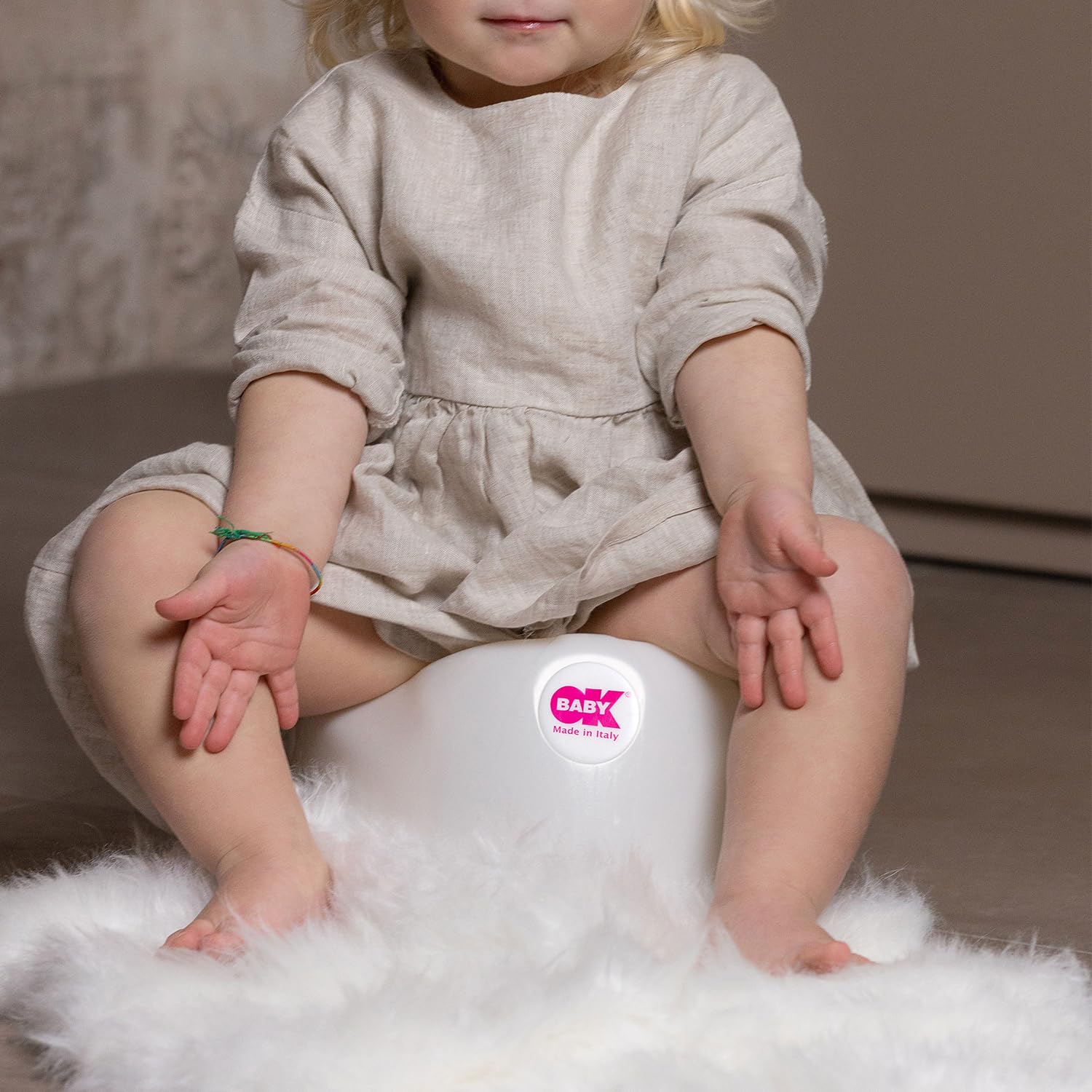 OKBABY Relax - Vasino per Bambini con Seduta Ergonomica e Schienale Rialzato - Azzurro - 2
