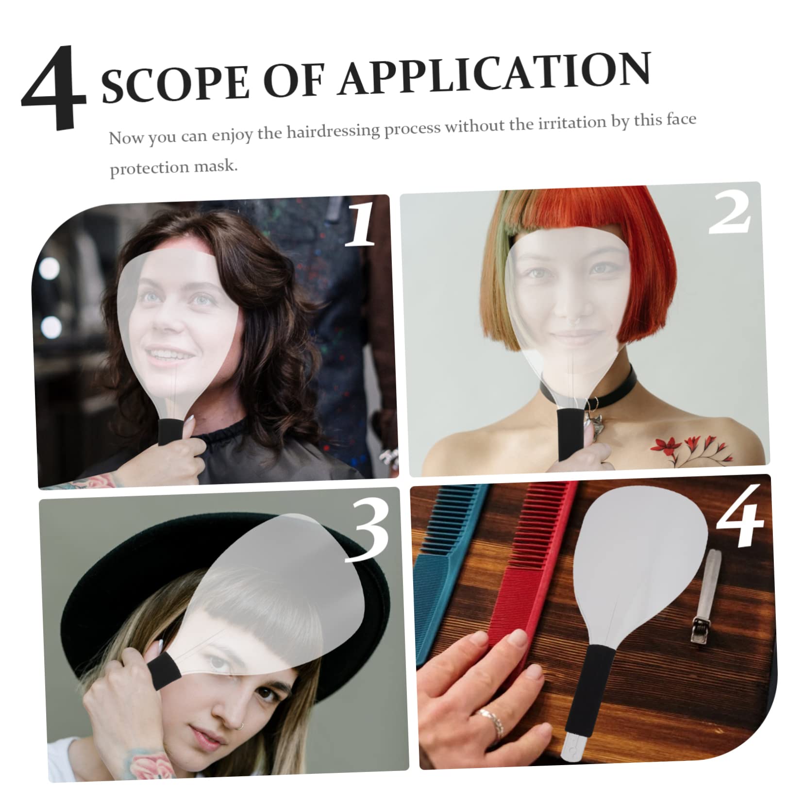 Beaupretty 8piezas Máscaras Faciales Para Peluquería Escudo De Spray Para Cabello Herramienta De Protección Para Corte De Pelo y Casa o Salón