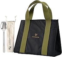 Vista 13 de VonNova Lonchera aislada para mujer con aislamiento premium de 4mm, linda lonchera grande de 7L para la oficina, lonchera pequeña duradera