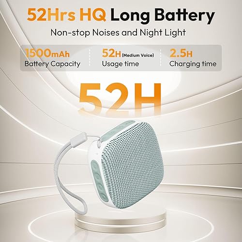 Miniatura 5 de Máquina de sonido portátil para viajes, máquina de sonido de ruido blanco para dormir, mini máquina de ruido de 52 horas de duración con 21 sonidos