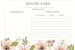 Legacy Publishing Group Floral Recipe Cards