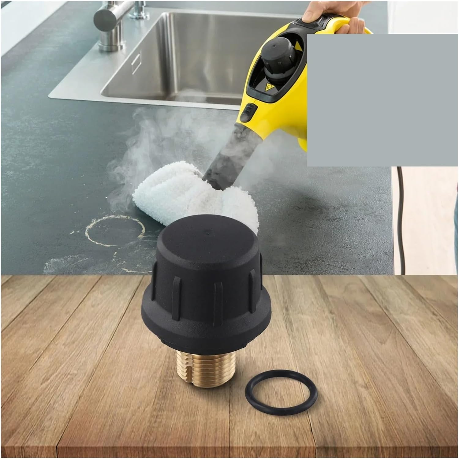 Vacuum Cleaner Parts Brass Safety Valve Steam Engine Cover Fittings ，Compatible for Karcher， SC1 SC2 CTK10 SC2D Home Cleaning Too