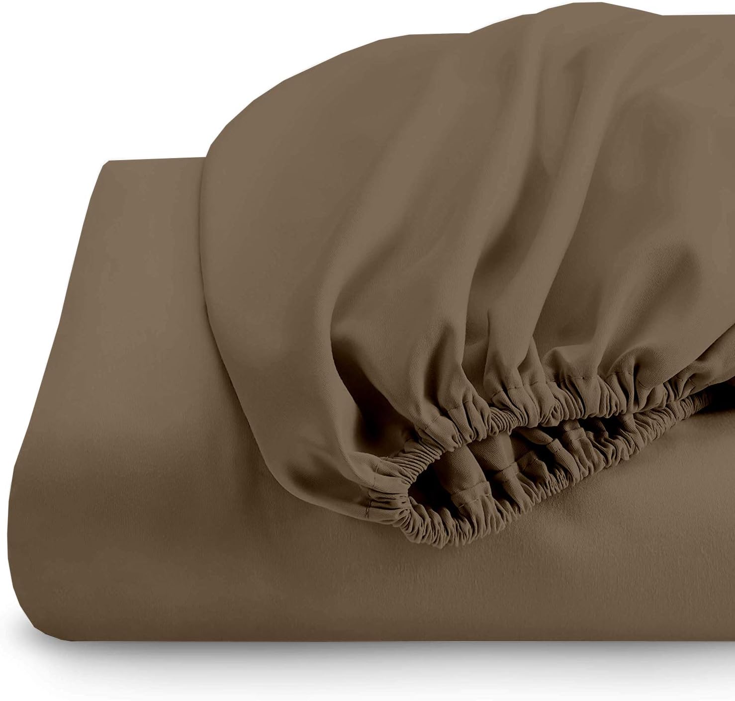 Royal Tradition 650 Thread Count, Cotton Blend Top Split King Fitted Sheet Only for Adjustable Beds, White, Half Split Bottom Sheet Sold Separately