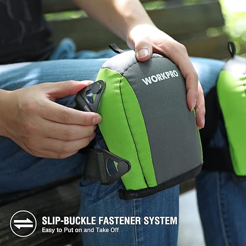 Miniatura 3 de WORKPRO Rodilleras de jardín unisex para adultos, rodilleras de suelo con acolchado de espuma, cómodo cojín de rodillas para jardinería, limpieza de