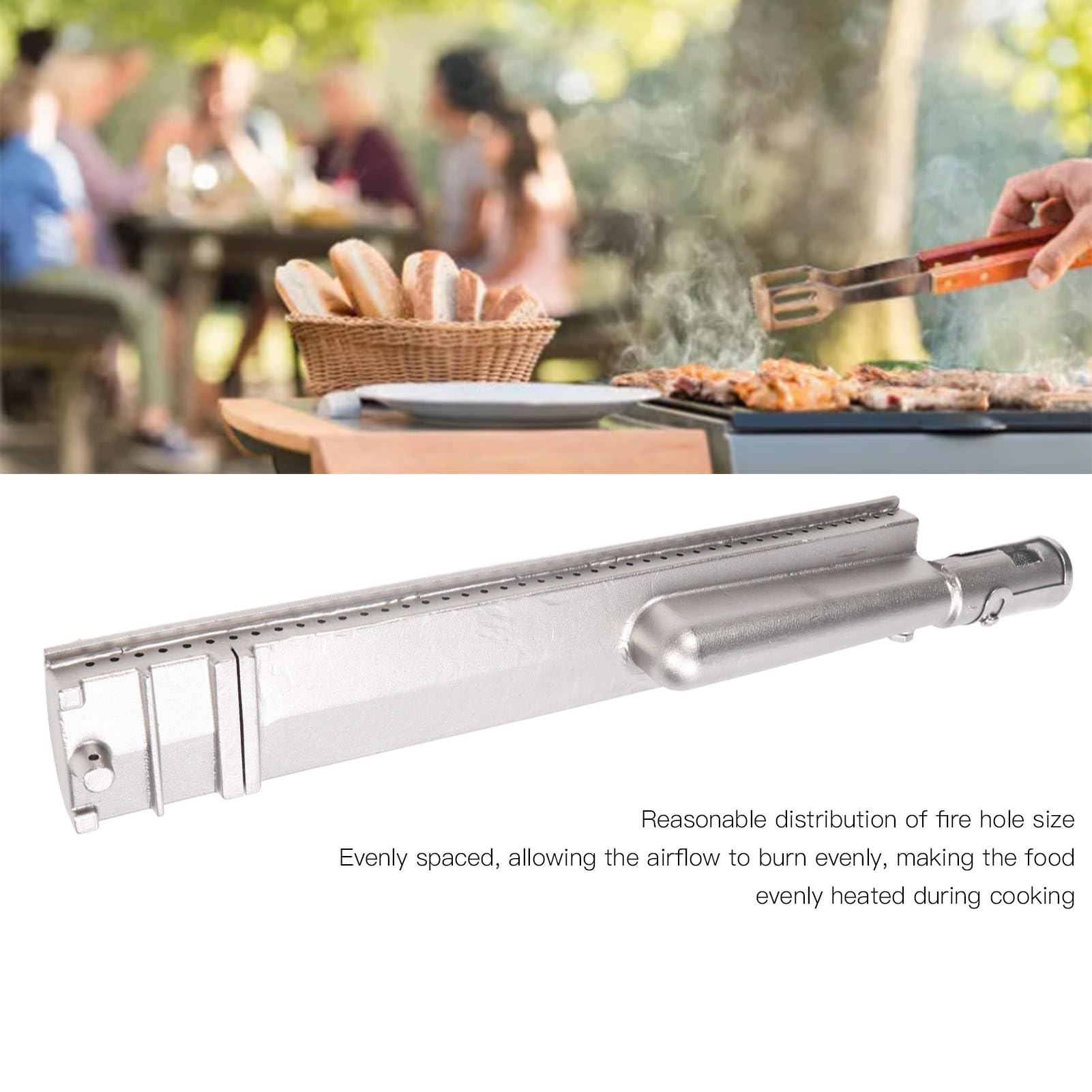 Tubos de Quemador de Parrilla de Gas Hechos de Acero Inoxidable 304 Paquete de 4 Piezas de Repuesto de Tubos de Quemador de Barbacoa de Alta Resistencia Tubos de Quemador de