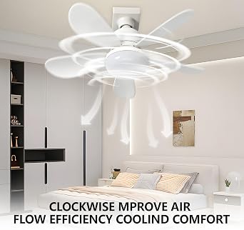 52cm Ceiling Fan Light, E27/B22 Ceiling Fan with Light and Remote, 40W LED Ceiling Fans Dimmable,3 Speeds 3 Colors,Ceilings Lamp for Bedroom, Kitchen, Bathroom,No Base (E27/B22) [Energy Class A+]