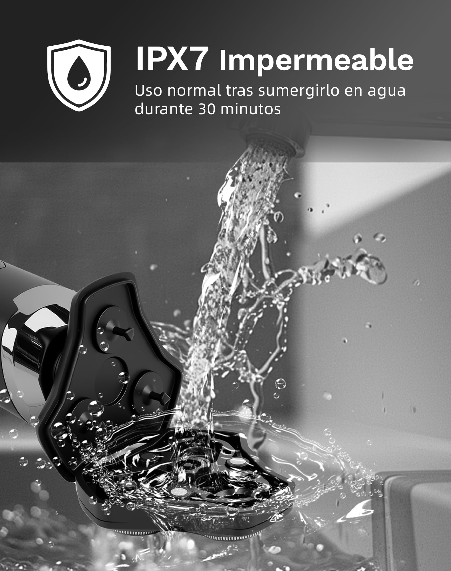UTK Máquina de Afeitar Hombre, IPX7 Resistente al Agua Afeitadora Eléctrica Hombre Con Accesorio Para Nariz Y Patillas, En Seco Y Húmedo, Pantalla LED, 85min De Uso, Carga USB, Regalo Hombre