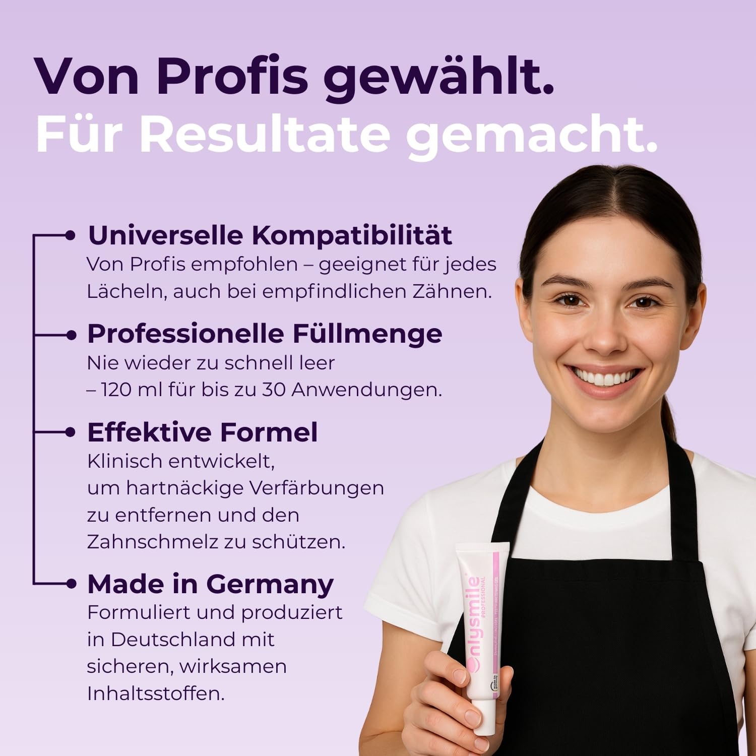 OnlySmile Confezione da 3 gel sbiancante per denti bianchi Vincitore del test 2024-2025 | 9+ sfumature in 5 giorni | Gel sbiancante vegano per sbiancamento dei denti | Sbiancamento dei denti a casa |