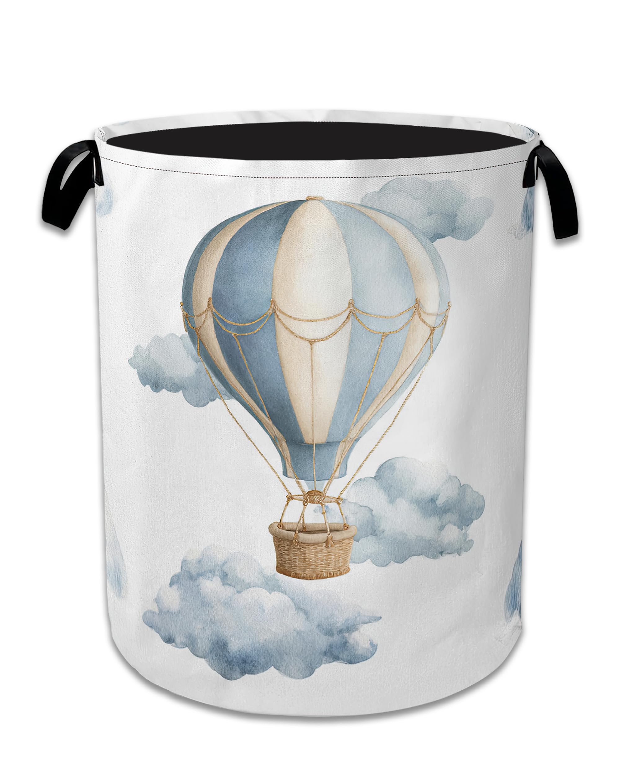 Hot Air Balloon Laundry Basket Collapsible Laundry Hamper Oxford Storage Bin for Clothes Storage, Organizer, Books and Sundries 16" X 20.8"