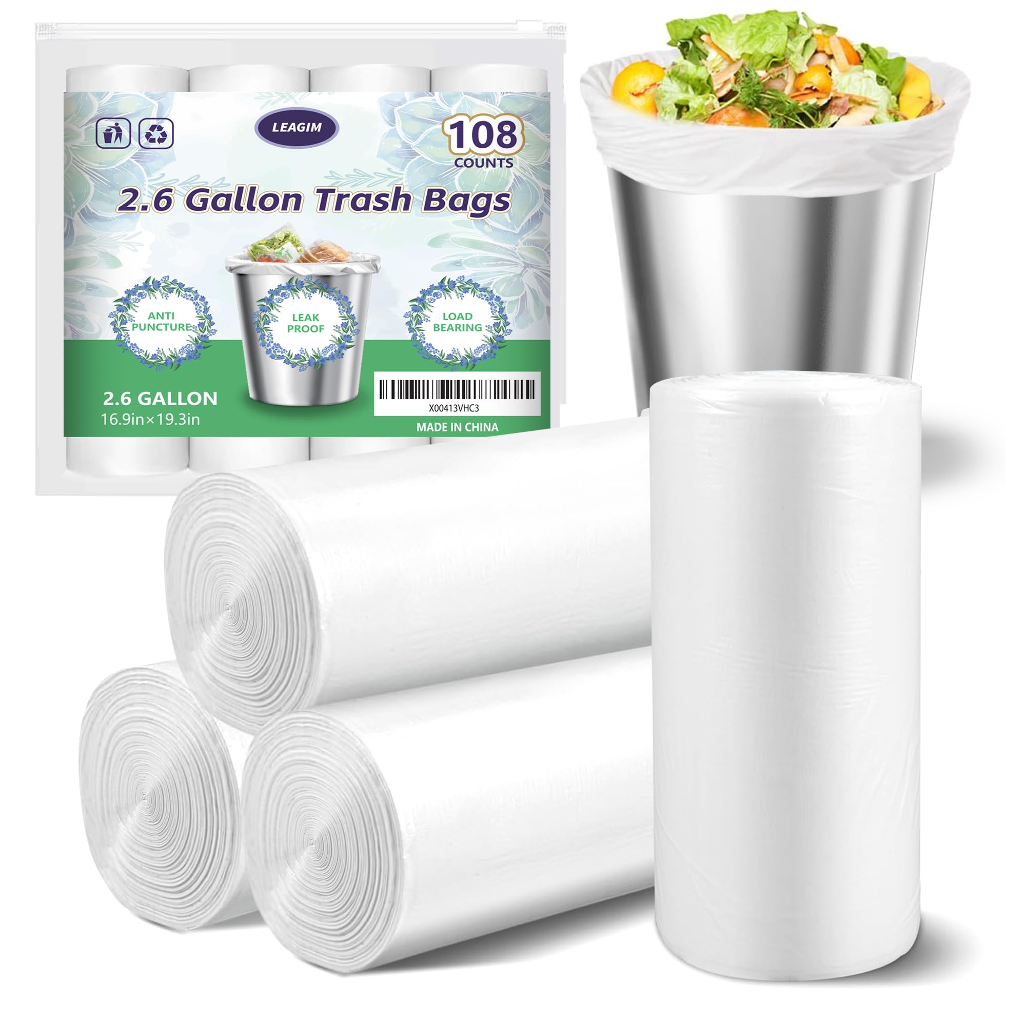 Bolsas de basura de 2.6 galones - 90 unidades
