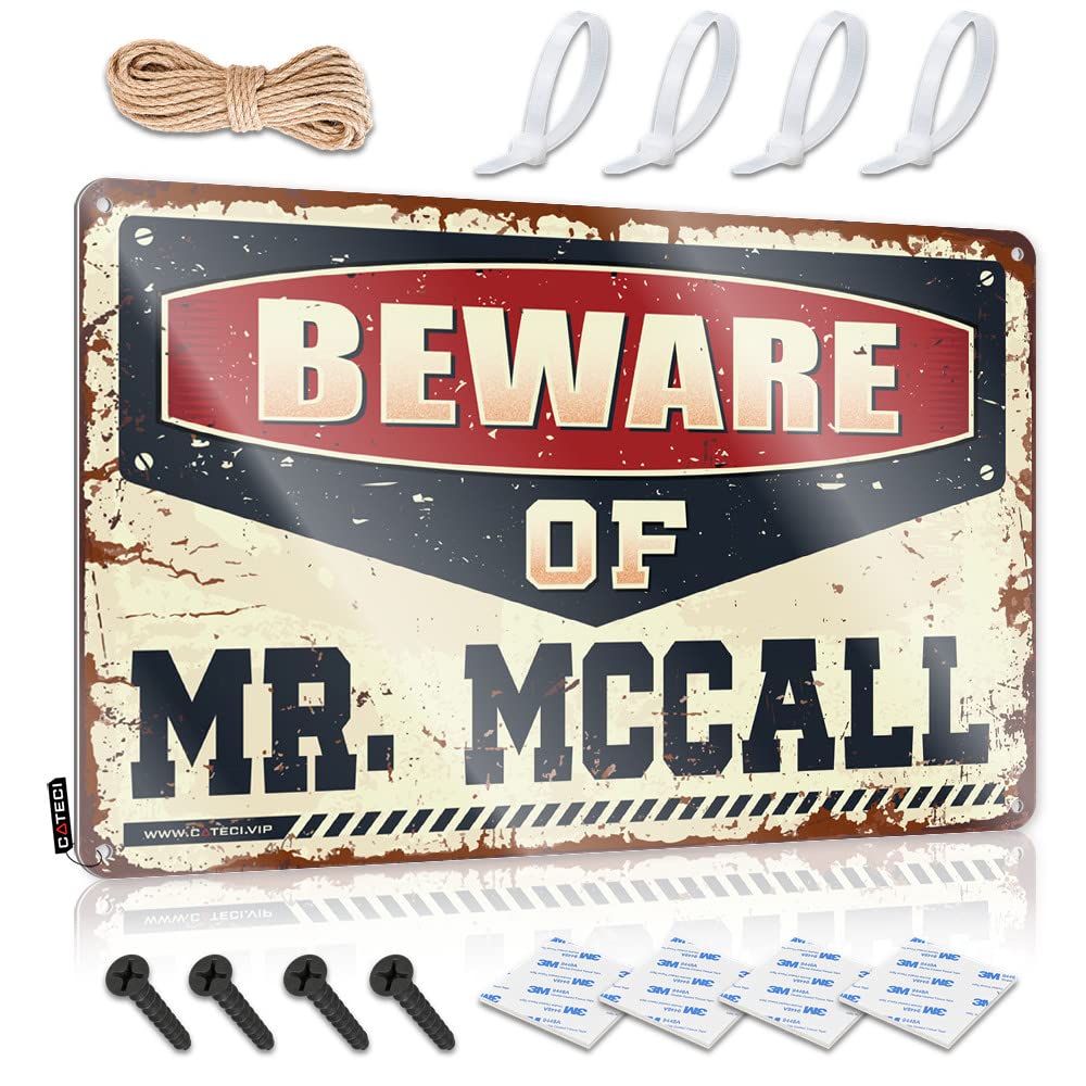 Fzfn Girls Colour Spring Porch Decor Collection Decorations | Beware Of Mr. Mccall Inappropriate For Room Living Room(30X40cm)