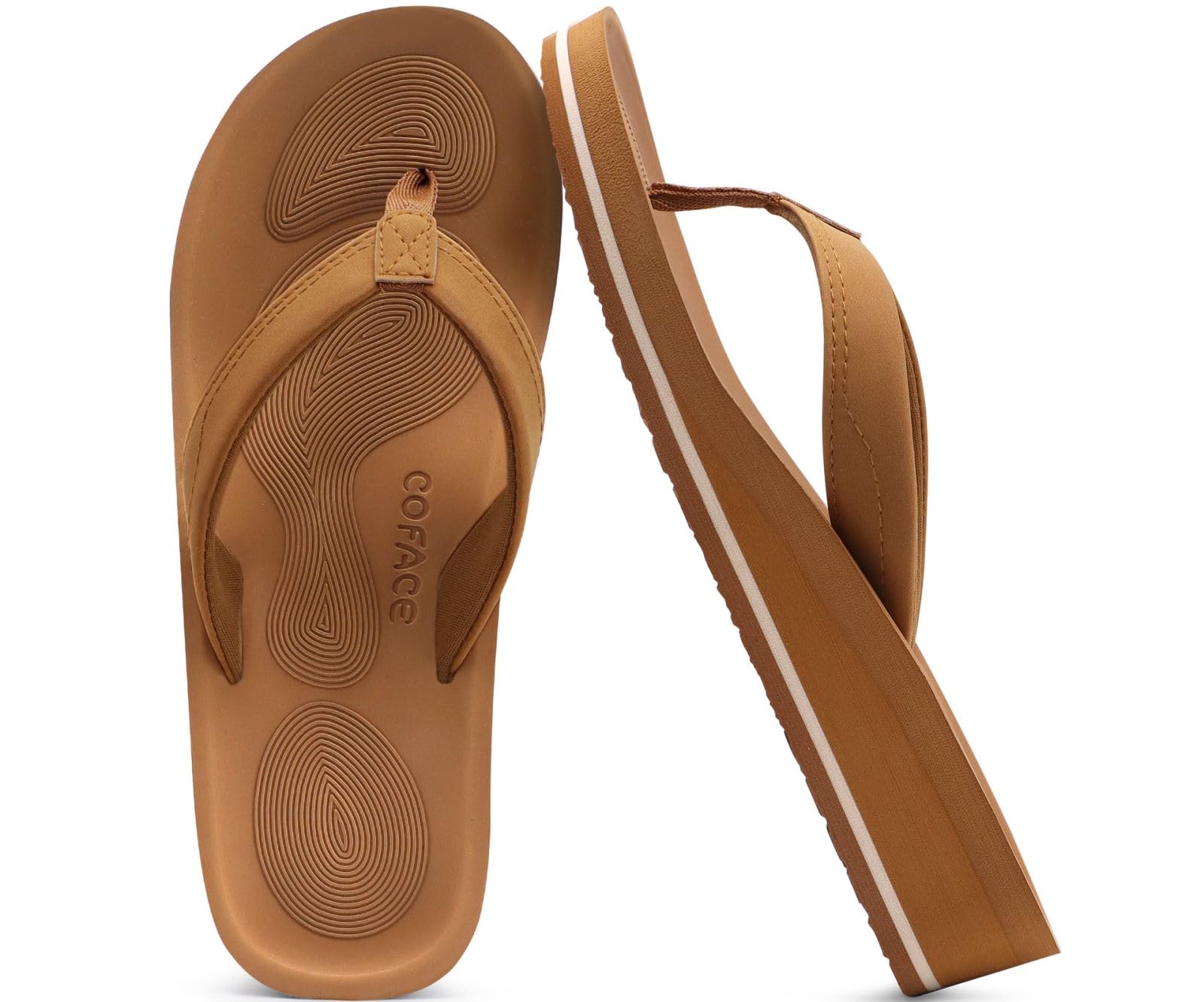 COFACE Infradito Donna Eleganti Sandali in Pelle Moda Infradito con Zeppa Alta per Estate Mare Spiaggia e Piscina
