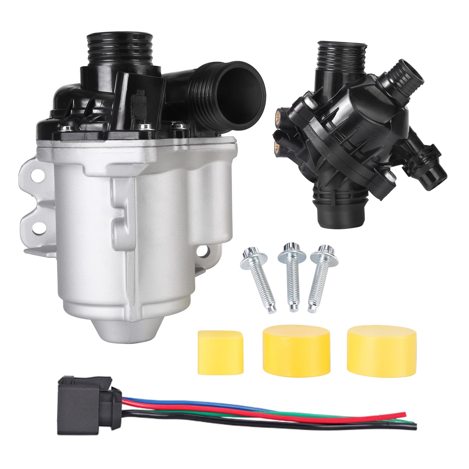 Electric Engine Water Pump and Thermostat 11517588885 11537536655 Replacement for BMW Z4 135i 335i 335is 335xi 535i xDrive 535xi L6 3.0L 2007-2012 11517632426 11537549476