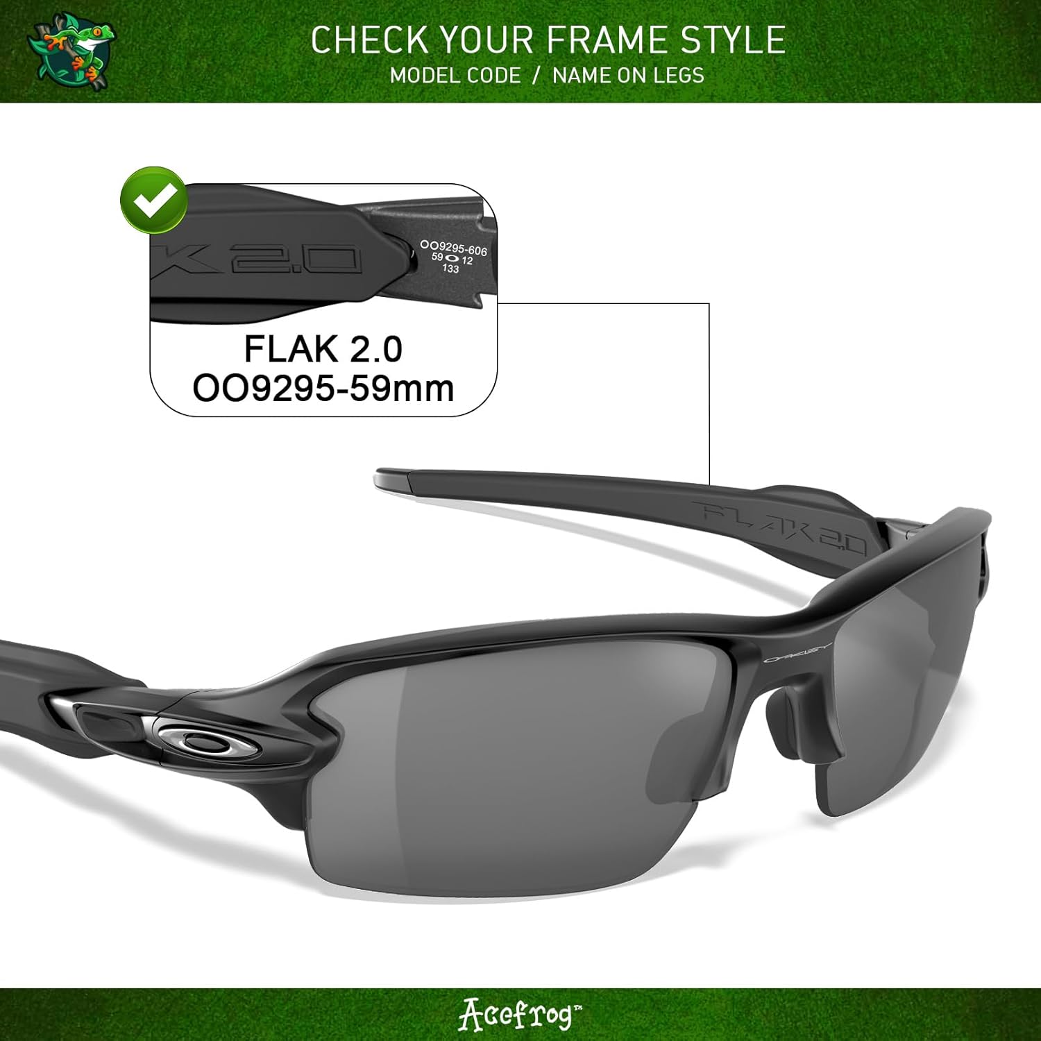 Acefrog 4 Pairs Polarized Replacement Lenses for Oakley Flak 2.0 (OO9295) Sunglasses, Perfectly Fit, Shatterproof, Anti-scratch, Value Pack