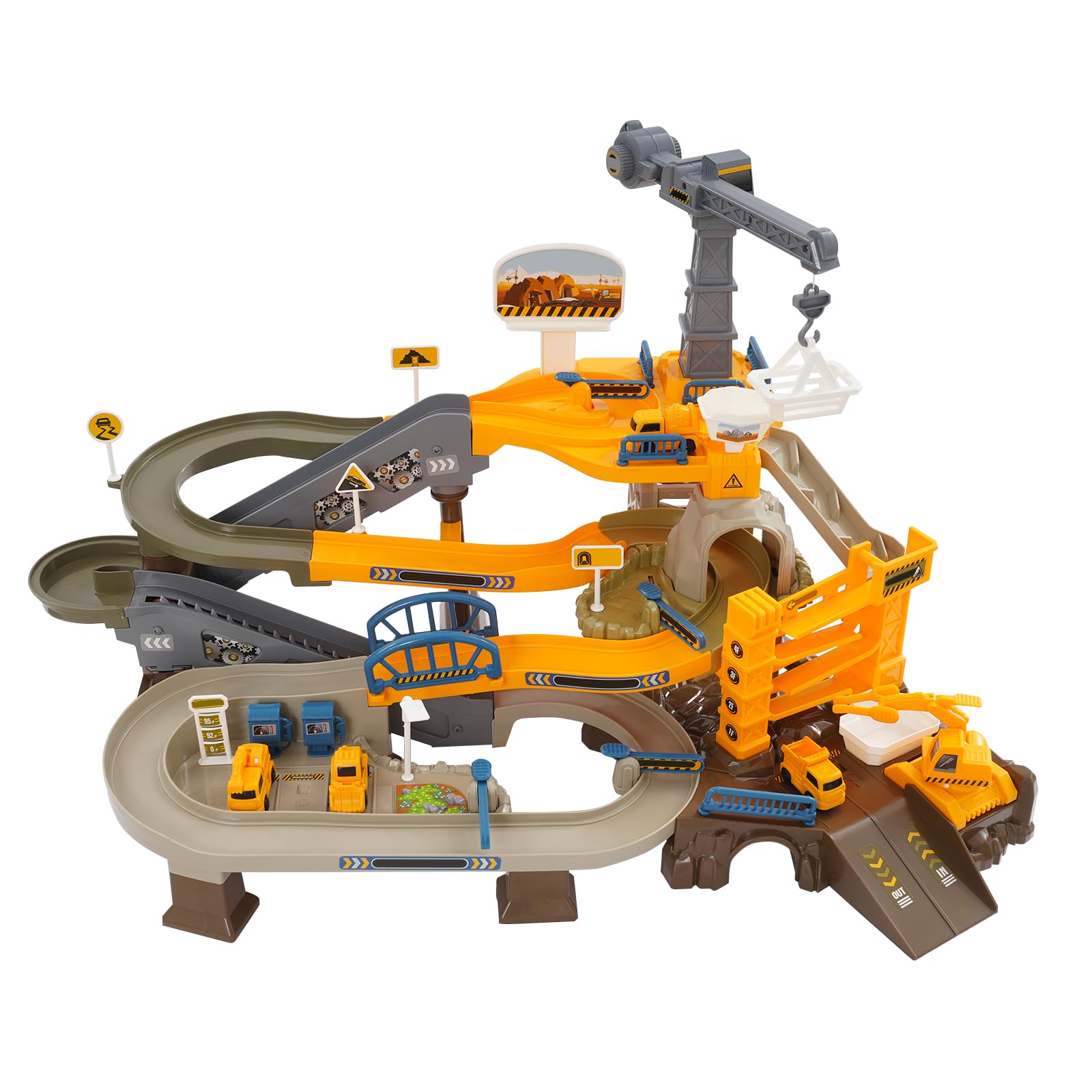 Pista eléctrica y coche de juguete para niños | Juego de tren RC con trenes y rieles | Juguetes para niños y niñas a partir de 3 años