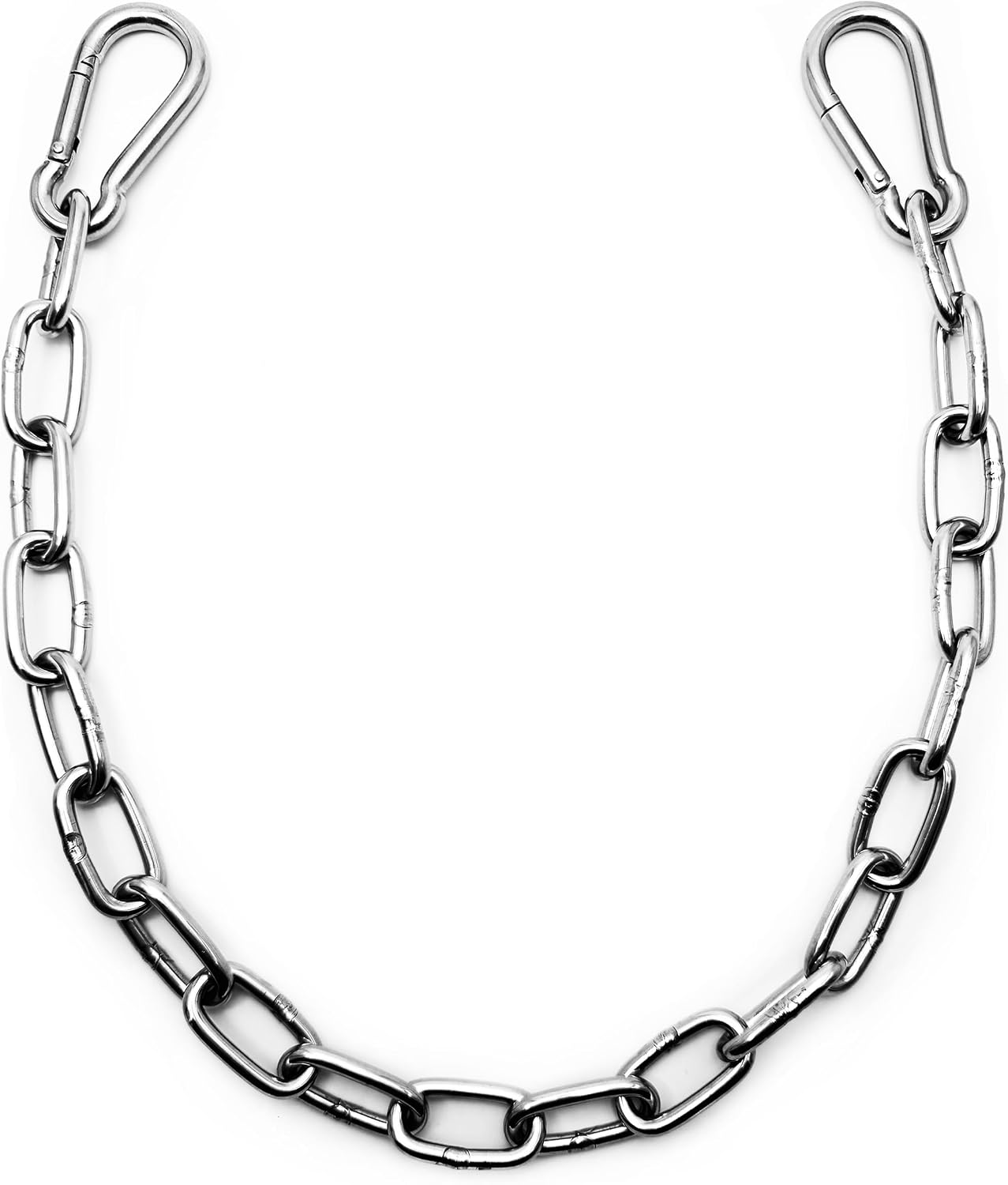 Will's Family Store 2 feet Stainless Steel Gate Chain with Carabiners Max 880 Pounds for Horse Stable and Barn Stall