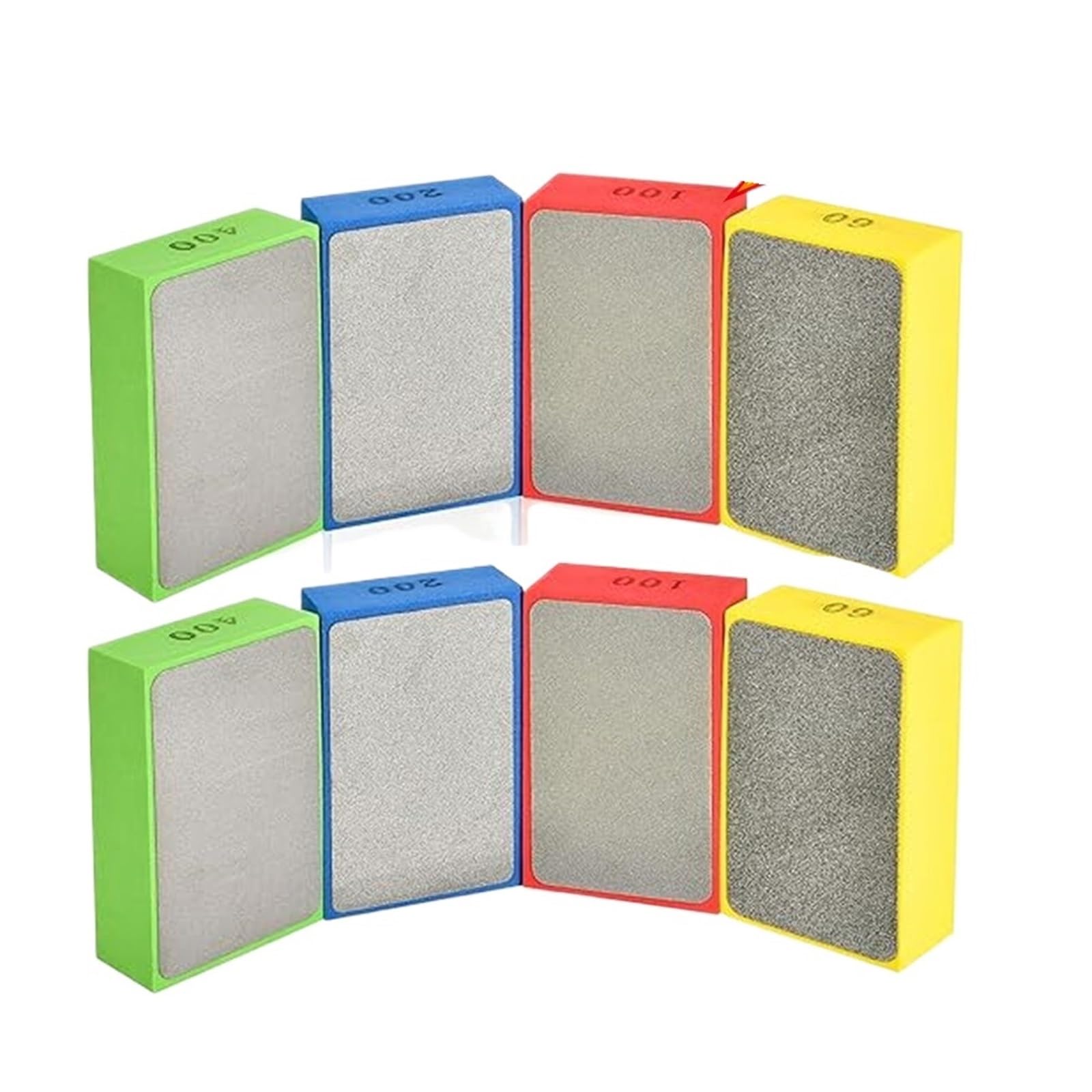 Diamond Hand Polishing Pads 1/8Pcs Tile Glass Abrasive Grinding Block Pad Stone Marble Sanding Disc Polish Tool(8Pcs)