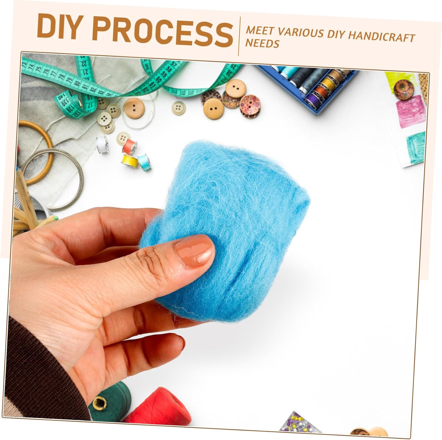 Needle Felting Wool Set for DIY Decoration and Bag Projects, 180g
