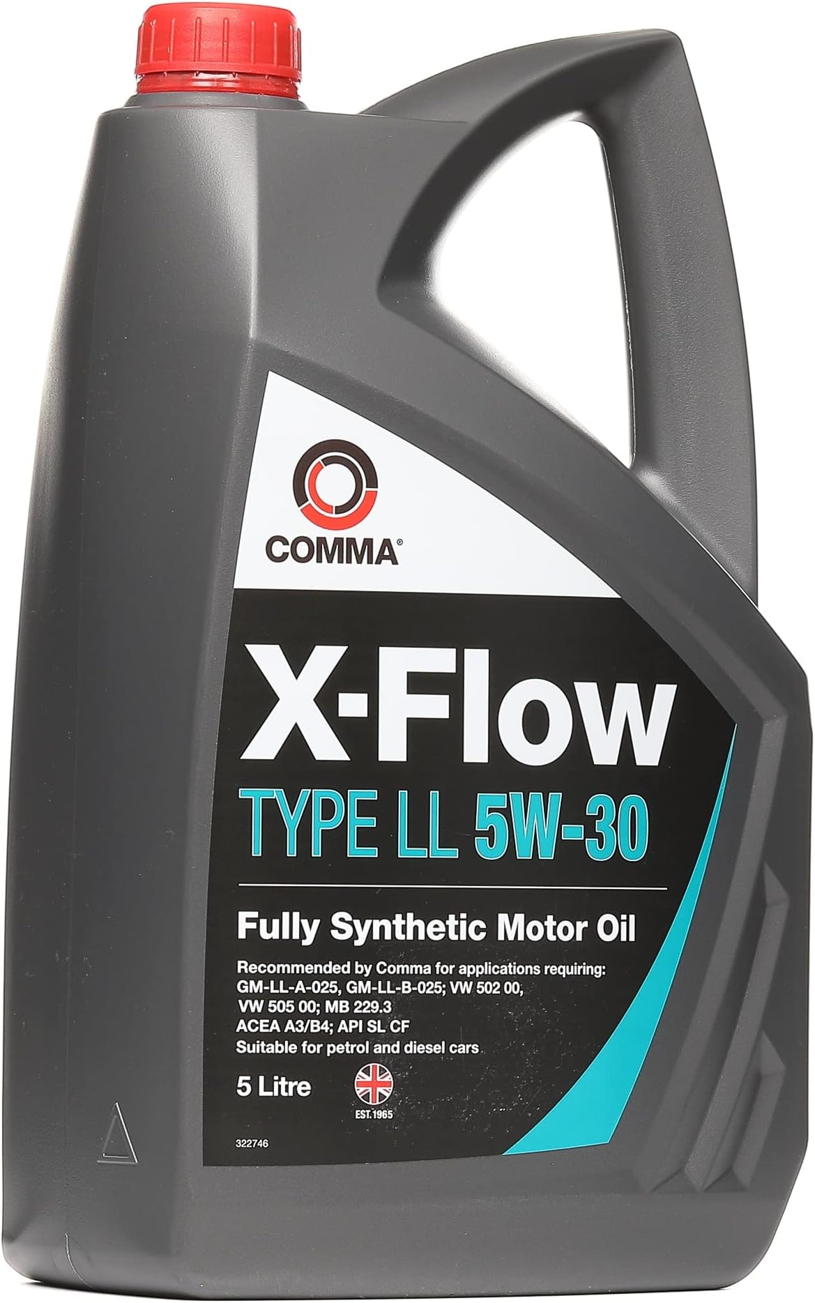 Comma XFLL5L 5L X-Flow Type LL Fully Synthetic 5W30 Motor Oil