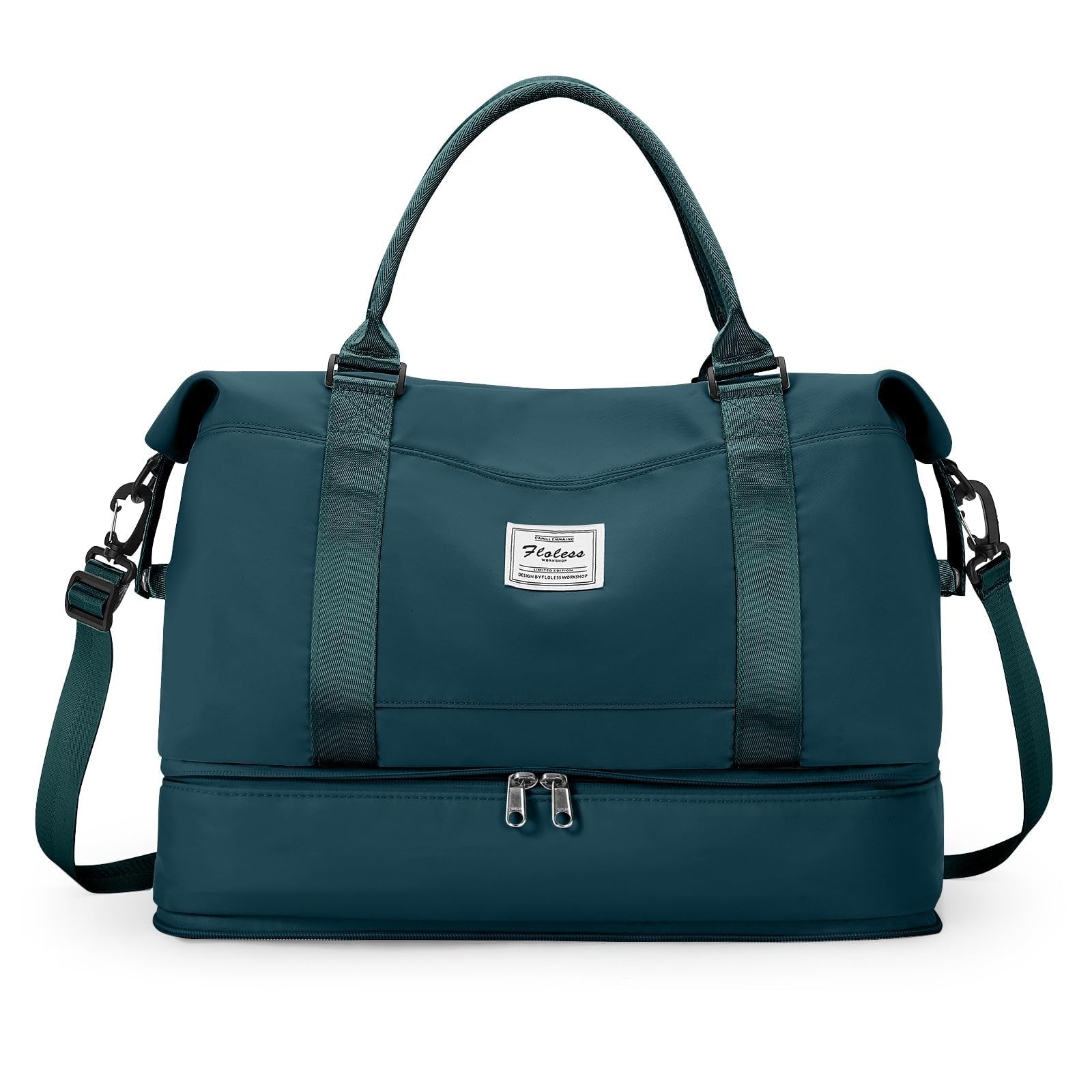 SEAFEW Bolsa de Viaje 40x20x25 para Ryanair,Impermeable Bolsa de Deporte para Gimnasio,Bolsa de Mano Equipaje de Fin de Semana 40x30x20 para Mujer,Bolso de Natación para Playa,D15-Gris Claro — view 26
