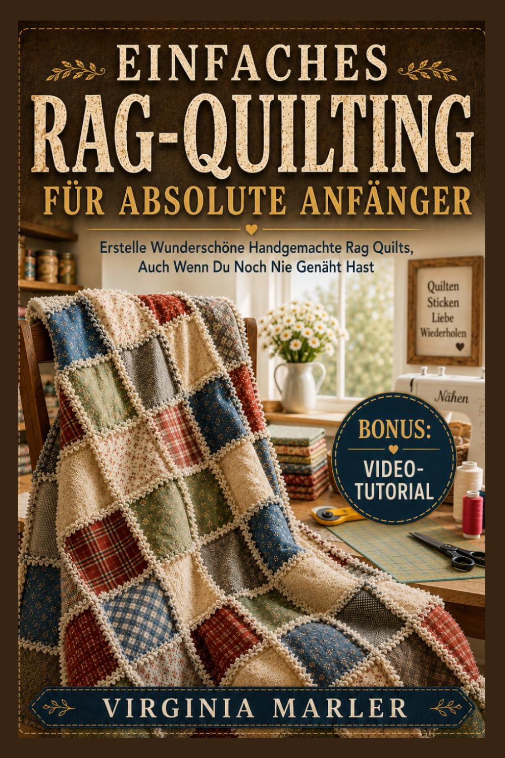 EINFACHES RAG-QUILTING FÜR ABSOLUTE ANFÄNGER: Erstellen Sie wunderschöne handgemachte Rag Quilts, auch wenn Sie noch nie genäht haben