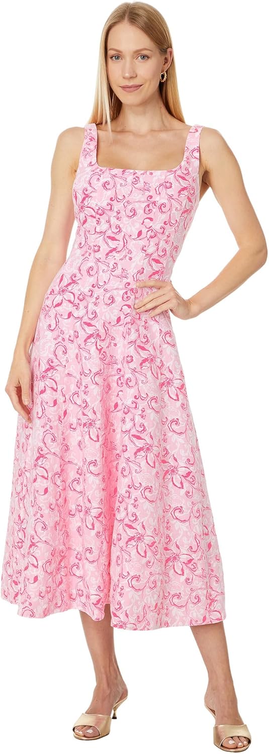 Lilly Pulitzer Women's Calina Linen Midi Dress Bahrain Ubuy